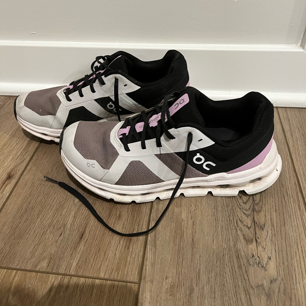 On Running Women's Black and Pink Athletic Shoes